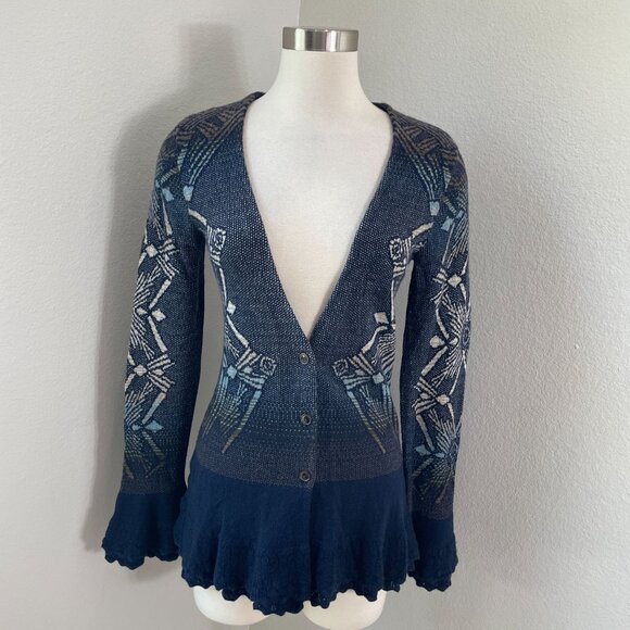 Pendleton Thos. Kay Womens XS Cardigan Sweater 100% Merino Wool Aztec Southwest - Picture 1 of 12